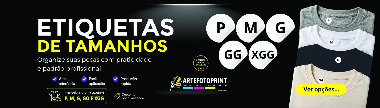 Etiquetas de Tamanho para Confecções