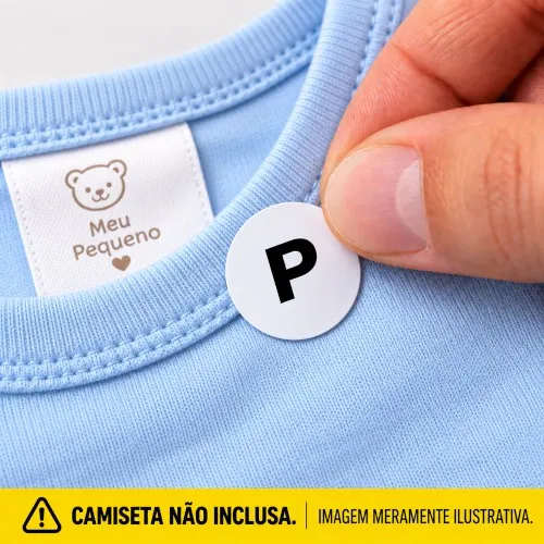 Etiqueta Adesiva de Tamanho Bebê P