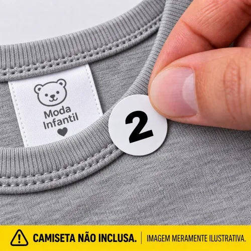 Etiqueta Adesiva de Tamanho Infantil 2