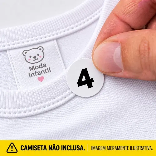 Etiqueta Adesiva de Tamanho Infantil 4