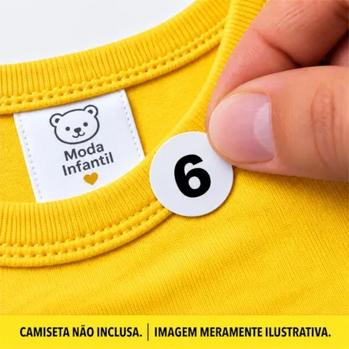 Etiqueta Adesiva de Tamanho Infantil 6