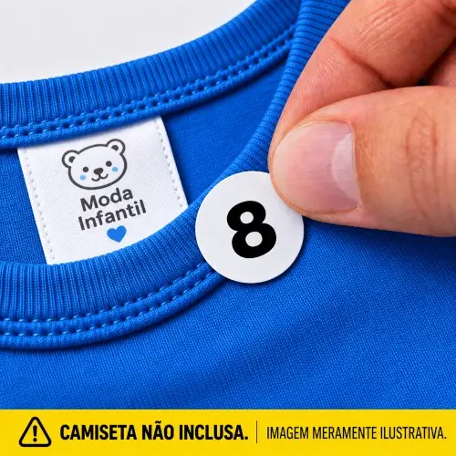 Etiqueta Adesiva de Tamanho Infantil 8