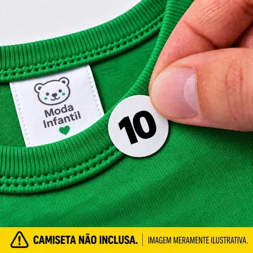 Etiqueta Adesiva de Tamanho Infantil 10