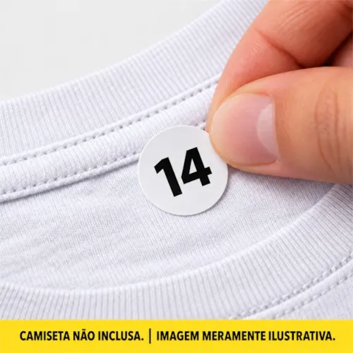 Etiqueta Adesiva de Tamanho Juvenil 14