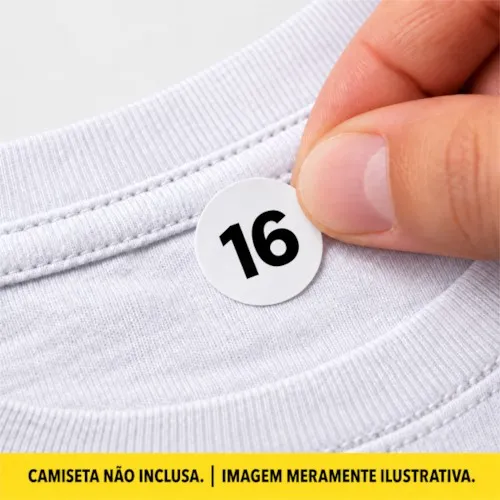 Etiqueta Adesiva de Tamanho Juvenil 16