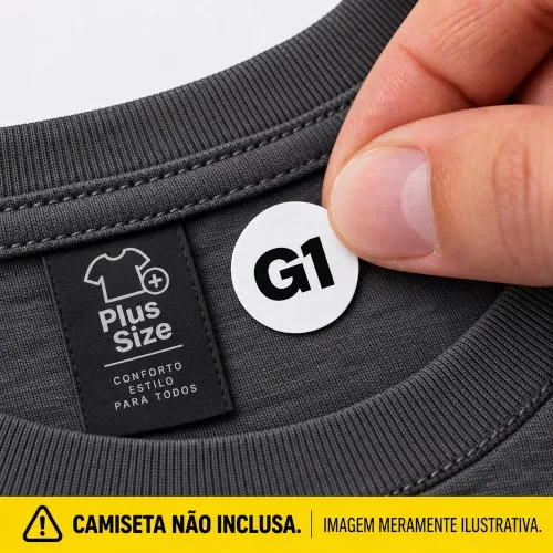 Etiqueta Adesiva de Tamanho Plus Size G1