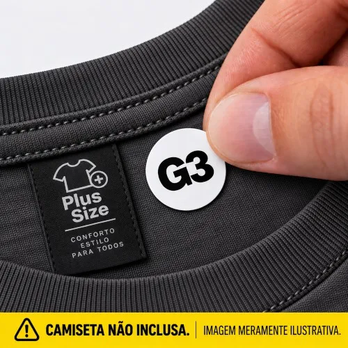 Etiqueta Adesiva de Tamanho Plus Size G3