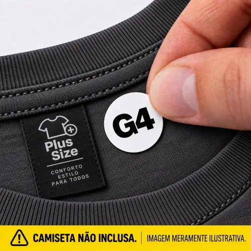 Etiqueta Adesiva de Tamanho Plus Size G4