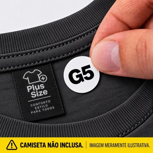 Etiqueta Adesiva de Tamanho Plus Size G5