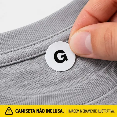 Etiqueta Adesiva de Tamanho Adulto G