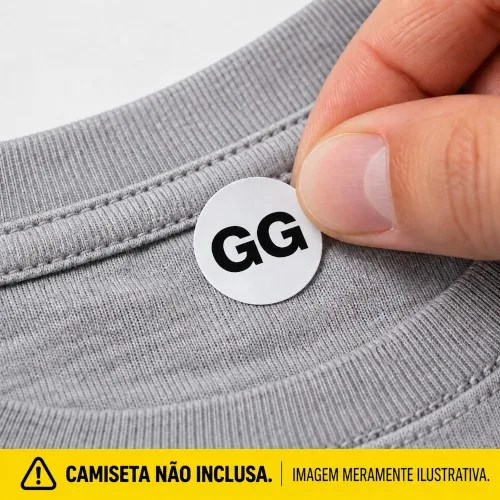 Etiqueta Adesiva de Tamanho Adulto GG