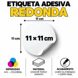 Etiqueta Adesiva Redonda Personalizada 11 × 11 cm 1