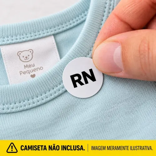 Etiqueta Adesiva de Tamanho Bebê RN